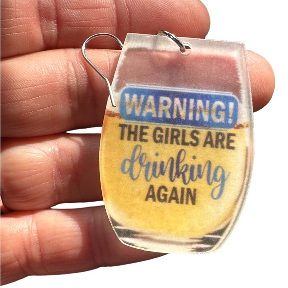 Acrylic Beer Glass Drop Earrings - Picture 5 of 5